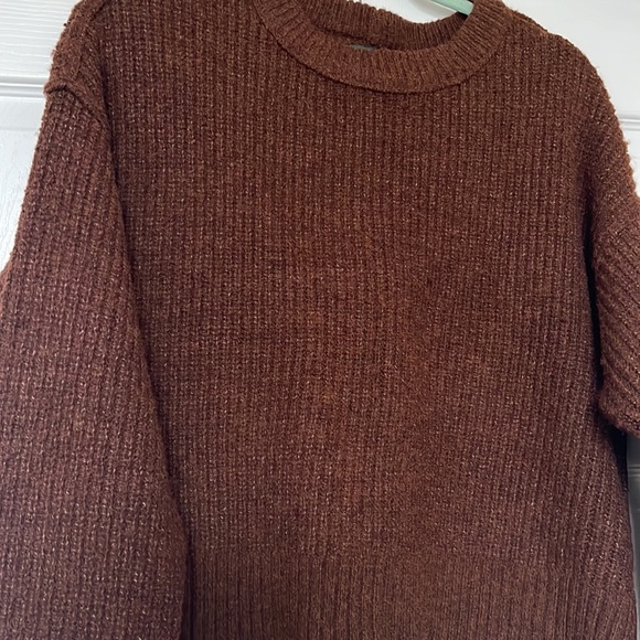 Brown Knitted Cropped American Eagle sweater - Picture 2 of 3